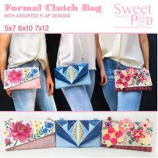Sweet Pea Embroidery Designs CD - Formal Clutch Bag 